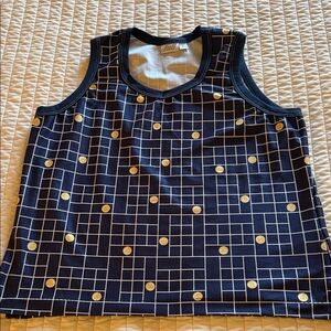 Tail sleeveless vintage tennis top.